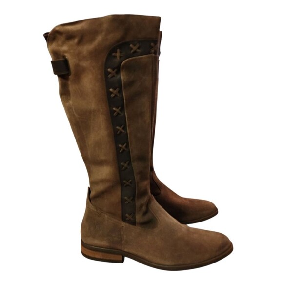Born Boots Women Sz 11M Albi Brown Suede Leather Tall Riding Equestrian Western - Picture 5 of 15